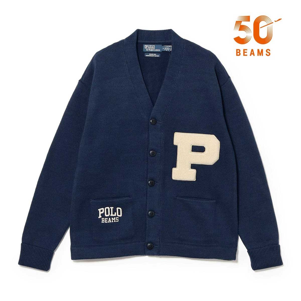 POLO RALPH LAUREN×BEAMS 別注CARDIGAN BEAMS x POLO RALPH LAUREN LS V-NECK VARSITY CARDIGAN – cotwohk