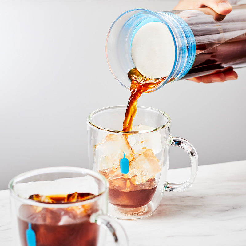 Blue Glass Cold Brew Bottle