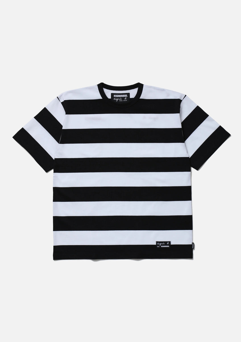 NEIGHBORHOOD® × agnès b. CREWNECK SS XS NEIGHBORHOOD x AGNES B. . BODER CREWNECK SS – cotwohk