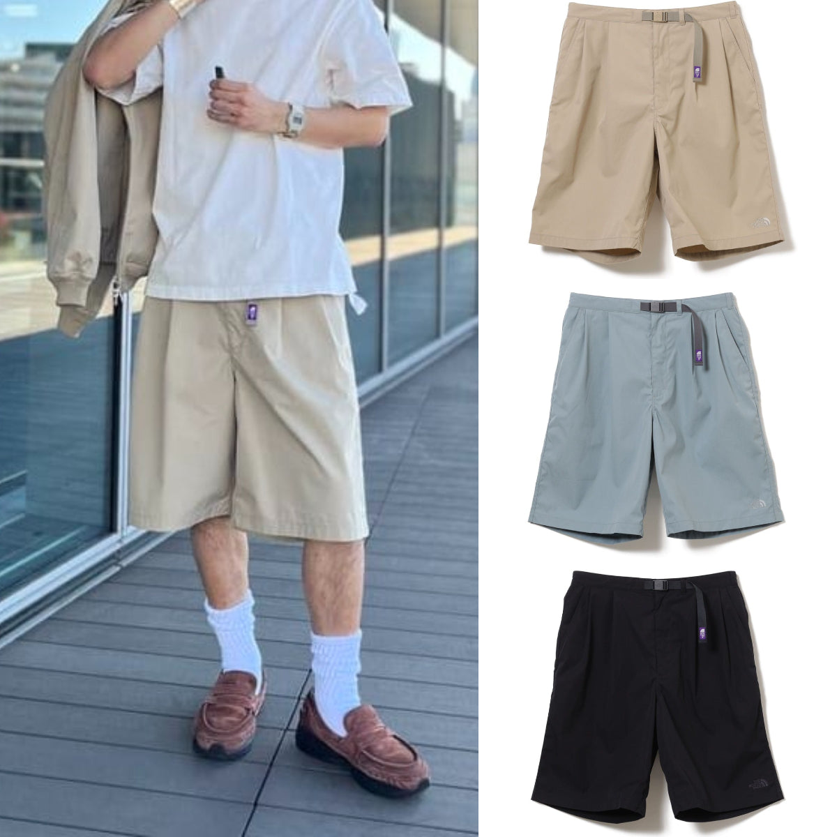BEAMS x THE NORTH FACE PURPLE LABEL 65/35 Bayhead Cloth Shorts