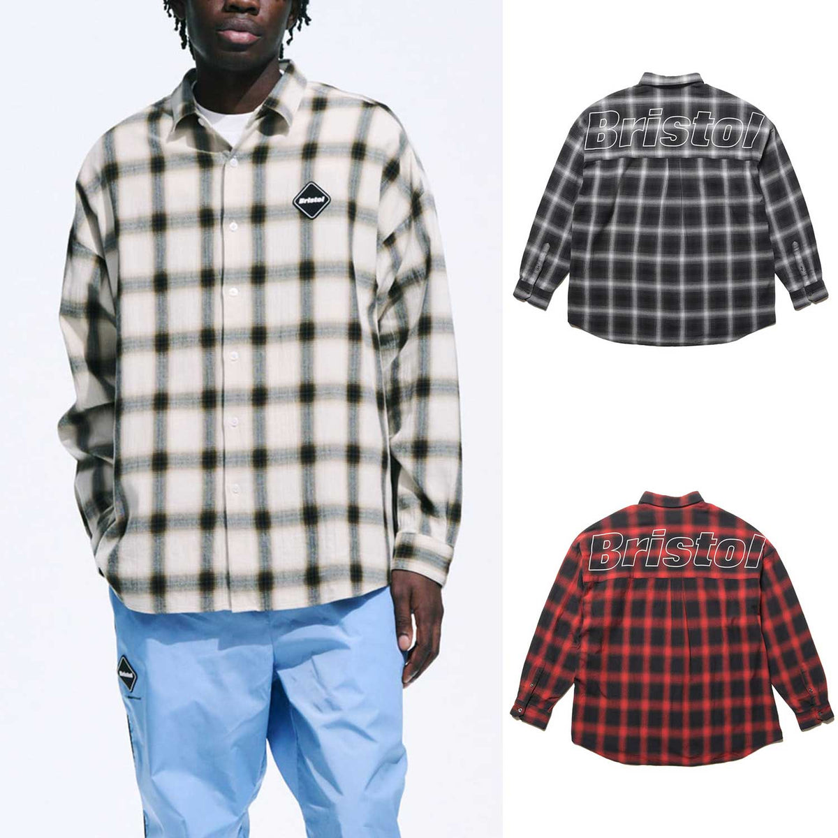 fcrb MONOGRAM L/S BAGGY TOP SOPH. | BIG LOGO L/S BAGGY SHIRT(M BLACK