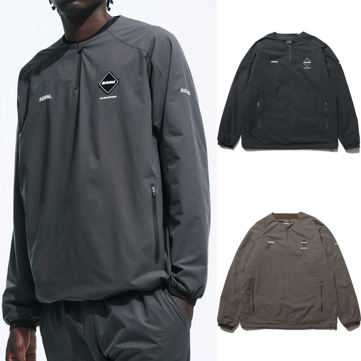 F.C.Real Bristol 25A/W THERMAL-LINING QUARTER-ZIP PISTE [ FCRB