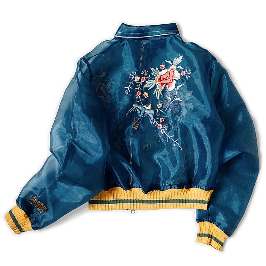 KAPITAL Sheer Pearl Mosquito Guard Drizzler JKT (Magpie