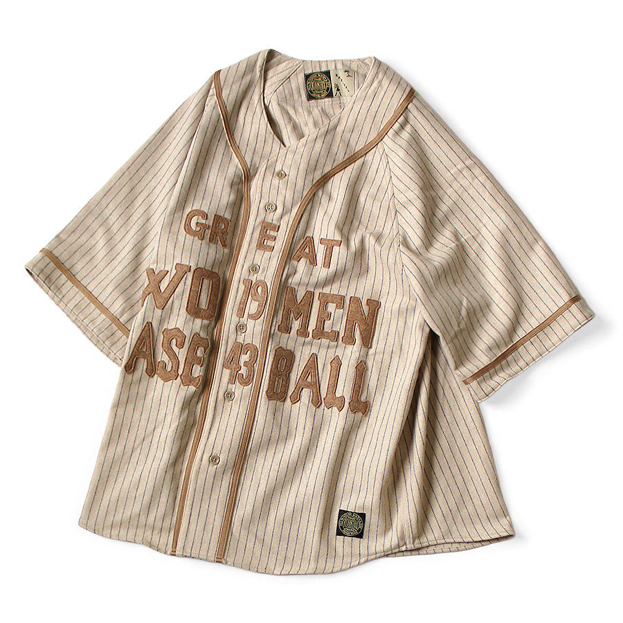 KAPITAL Wool Stripe (Fine) GREAT WOMEN Baseball Shirt [ K2509SS047
