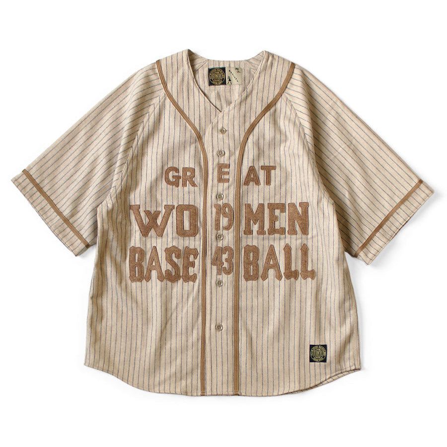 KAPITAL Wool Stripe (Fine) GREAT WOMEN Baseball Shirt [ K2509SS047