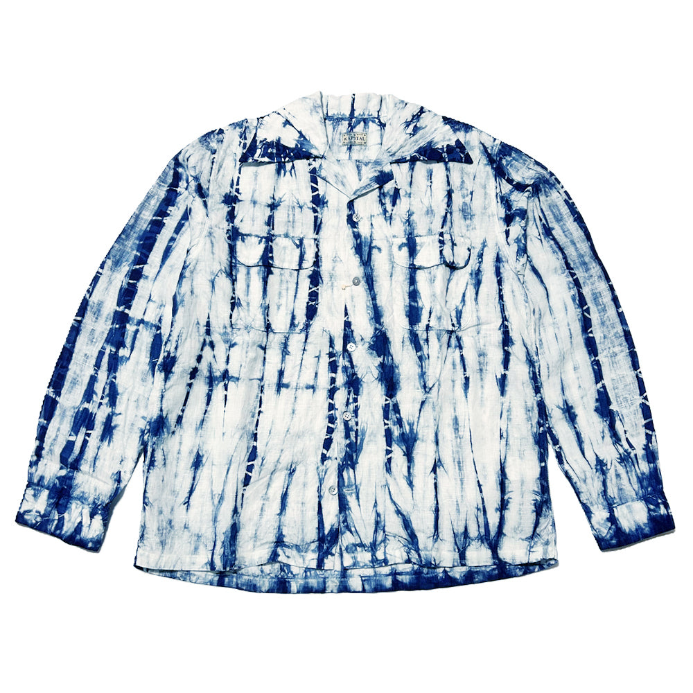 KAPITAL Tokushima-Dyed Wrangle Collar Open-Neck Shirt
