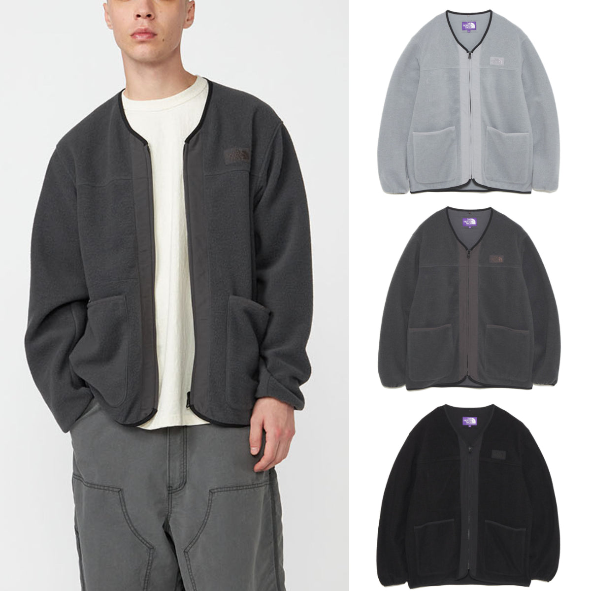THE NORTH FACE PURPLE LABEL PLAS Fleece Field Cardigan [ N25FA037