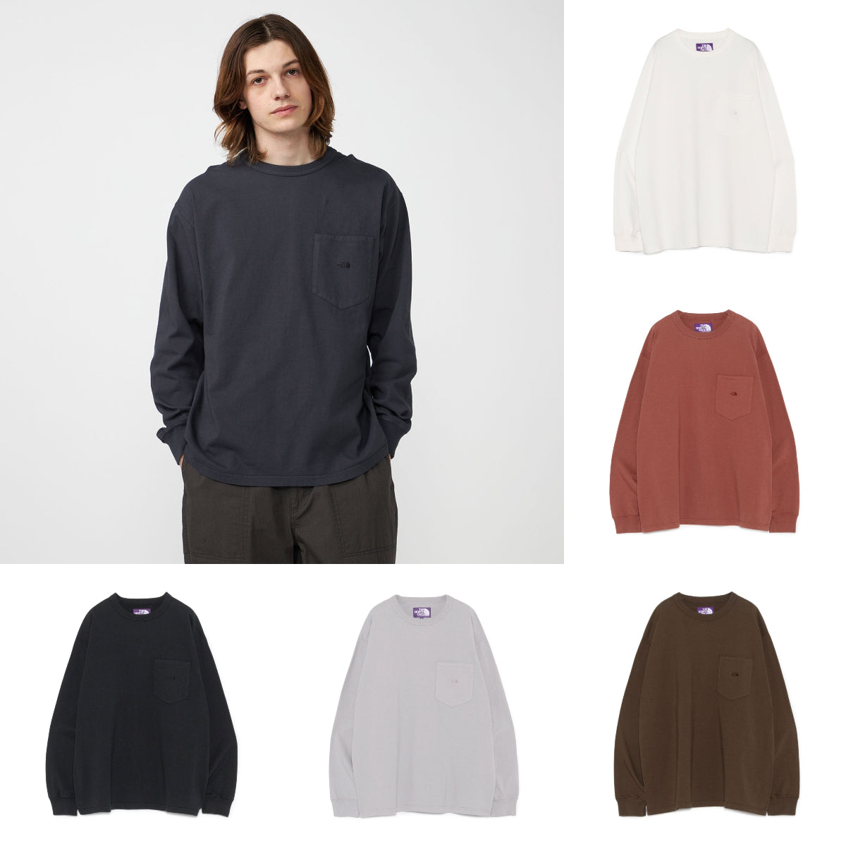 THE NORTH FACE PURPLE LABEL 8oz Field Long Sleeve Pocket Tee