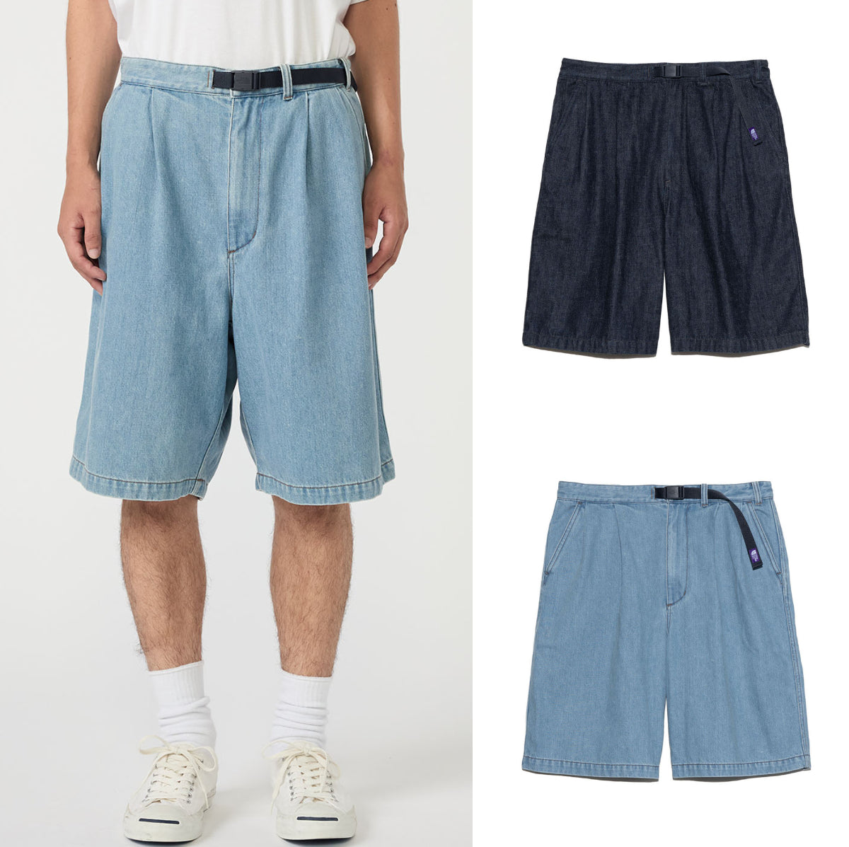 THE NORTH FACE PURPLE LABEL Denim Tuck Field Shorts [ N26SD074