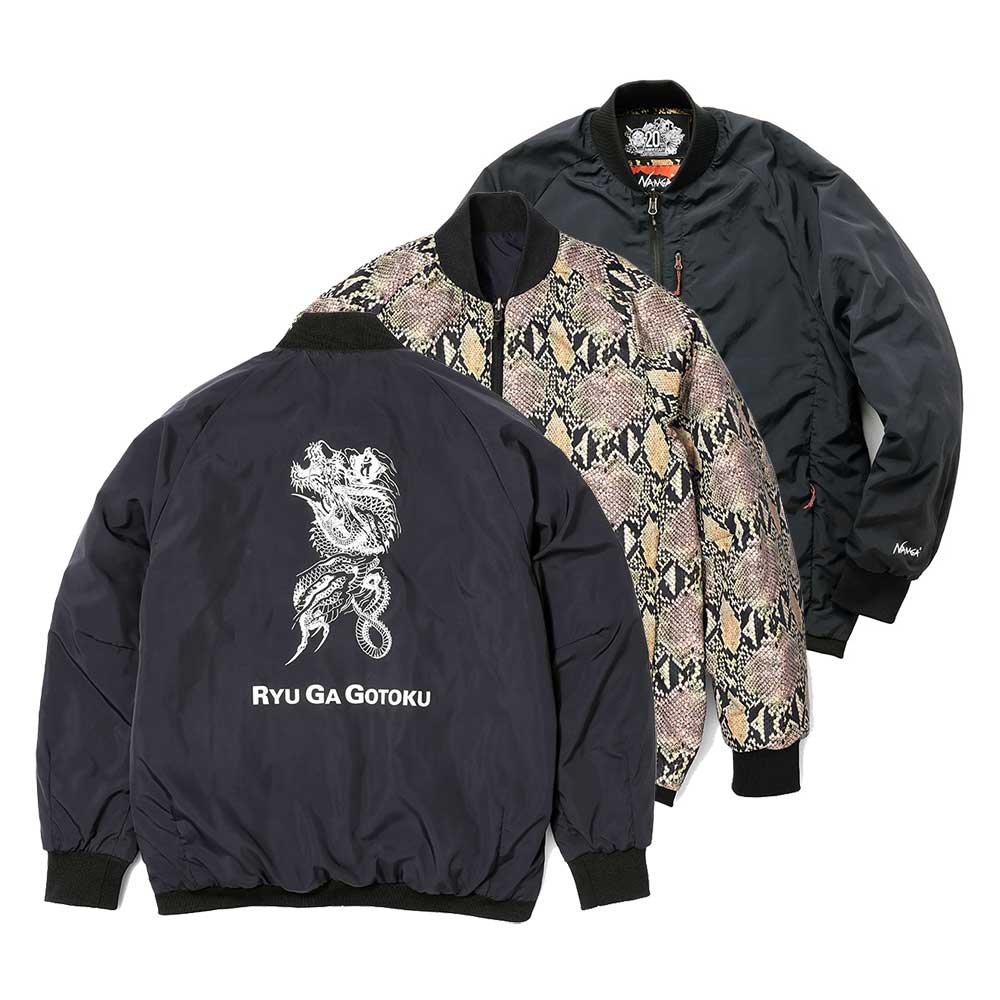 NANGA x Like a Dragon Studio ECO REVERSIBLE SOFT DOWN VARSITY