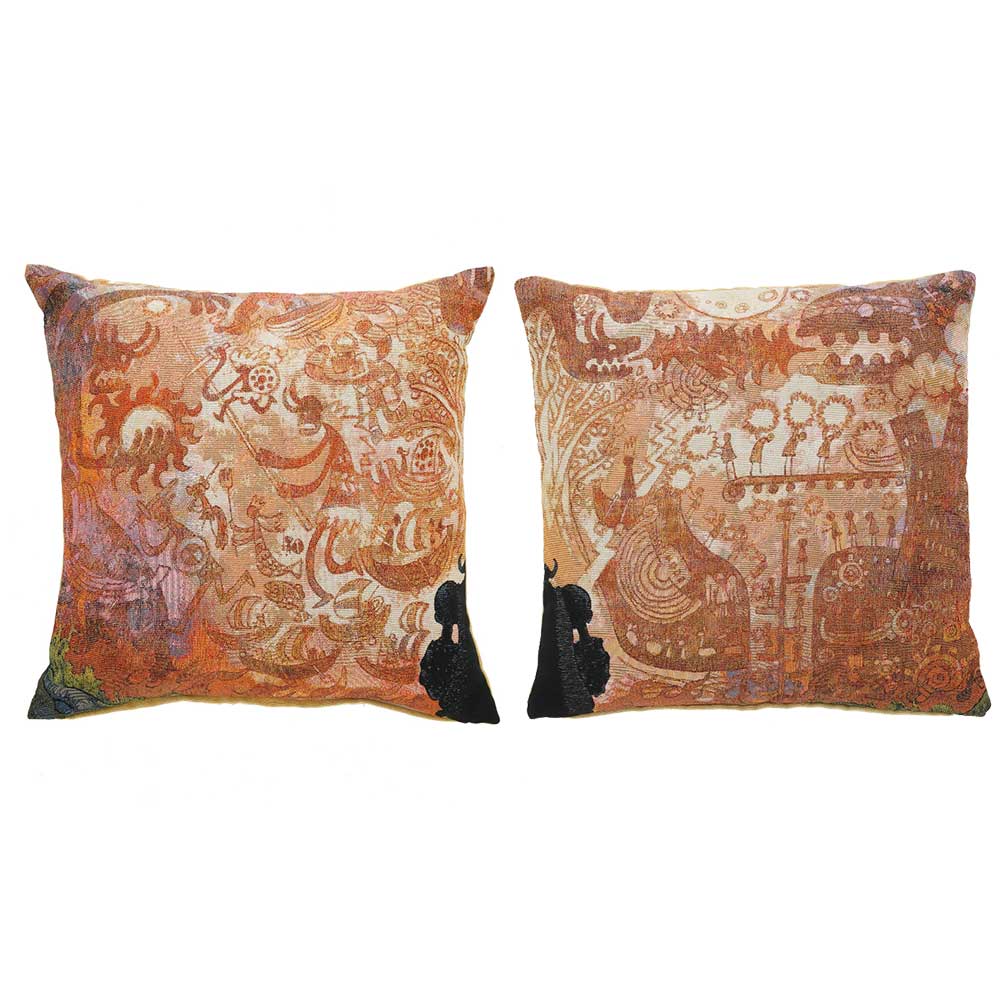 ONE PIECE BASE SHOP ゴブラン織クッション　神典 ハーレイ ONE PIECE BASE SHOP Gobelin-woven Cushion Shinten ( Harley ) – cotwohk