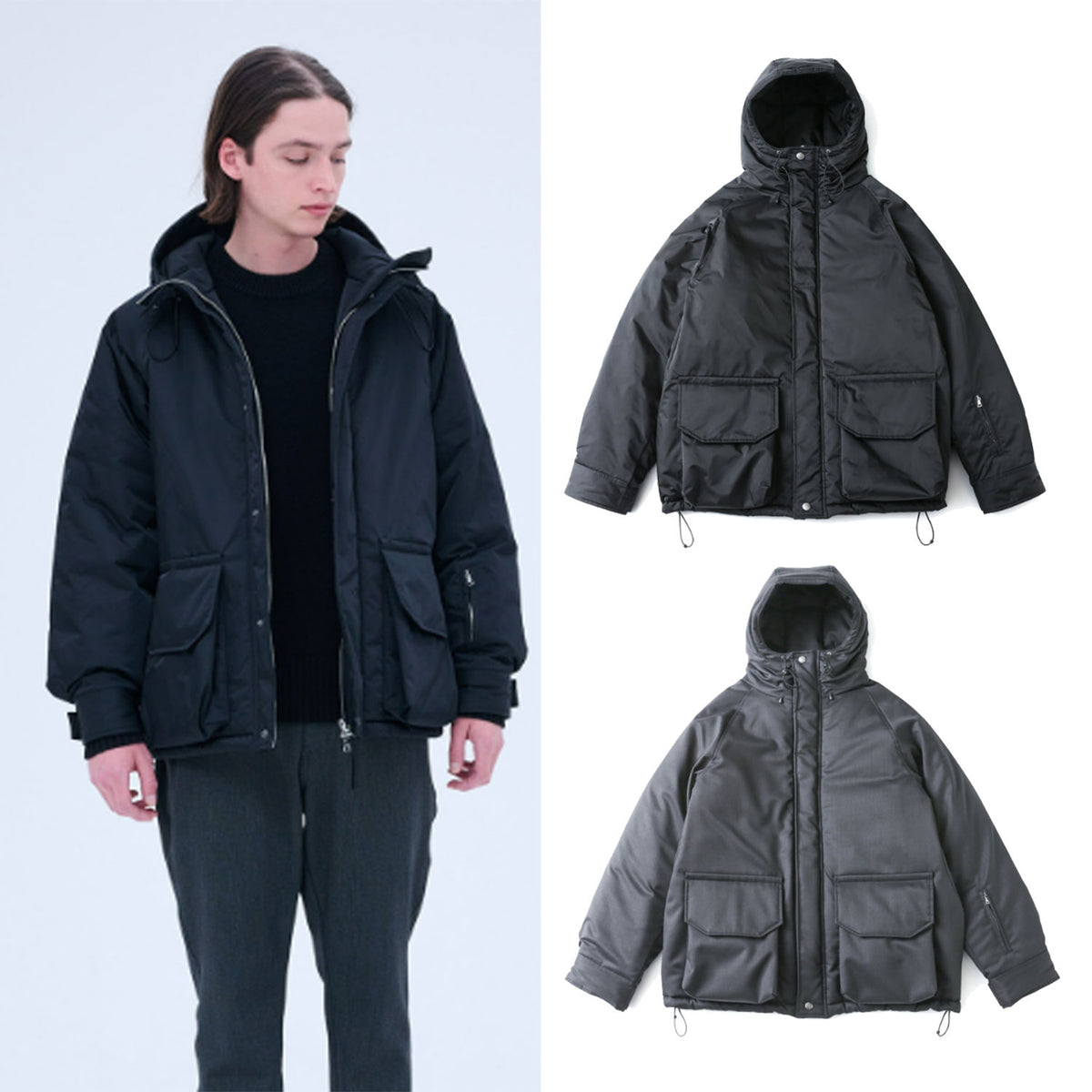 SOPHNET. PADDED MOUNTAIN PARKA Black L