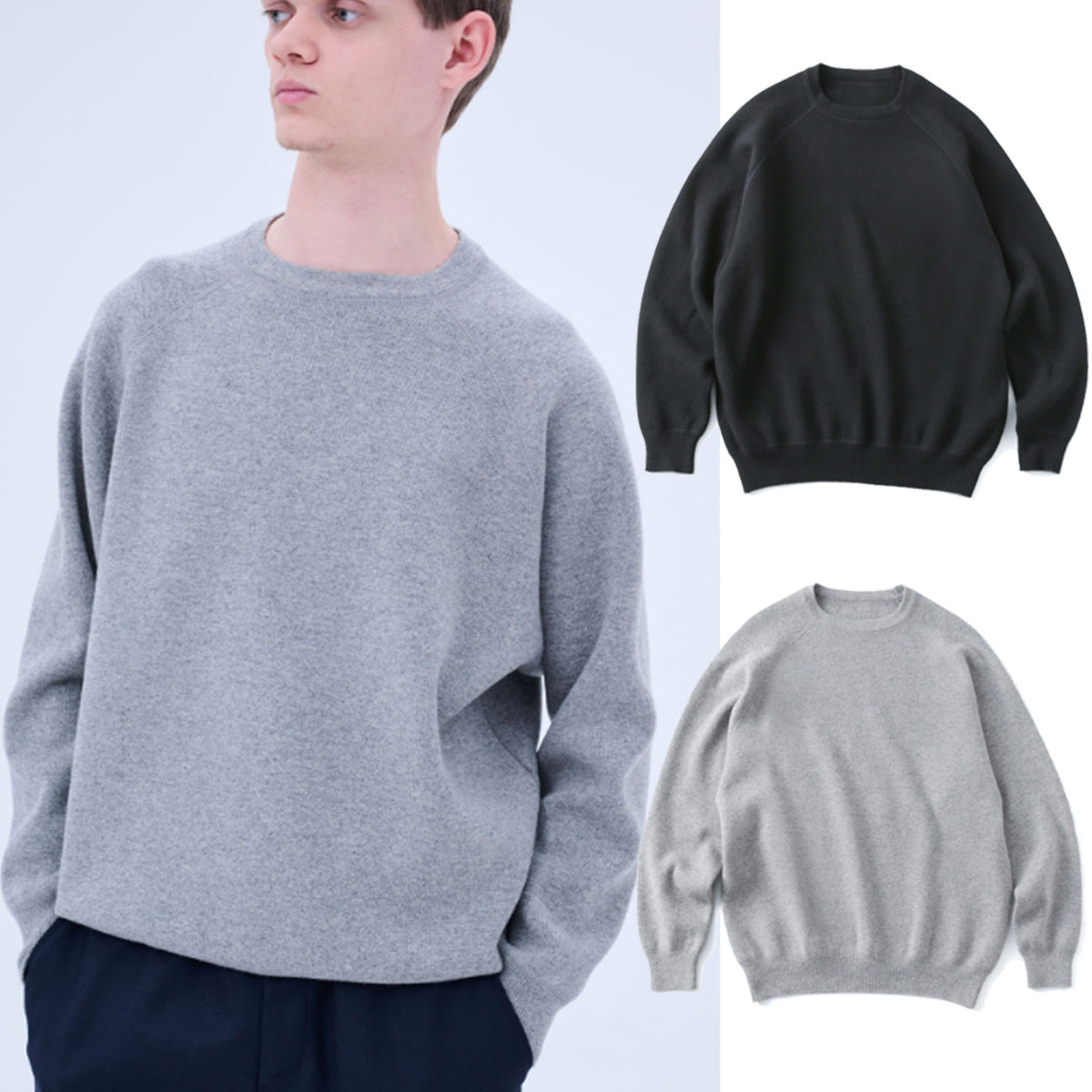 SOPHNET. 23A/W CASHMERE DOUBLE FACE CREWNECK KNIT [ SOPH-232056 ]