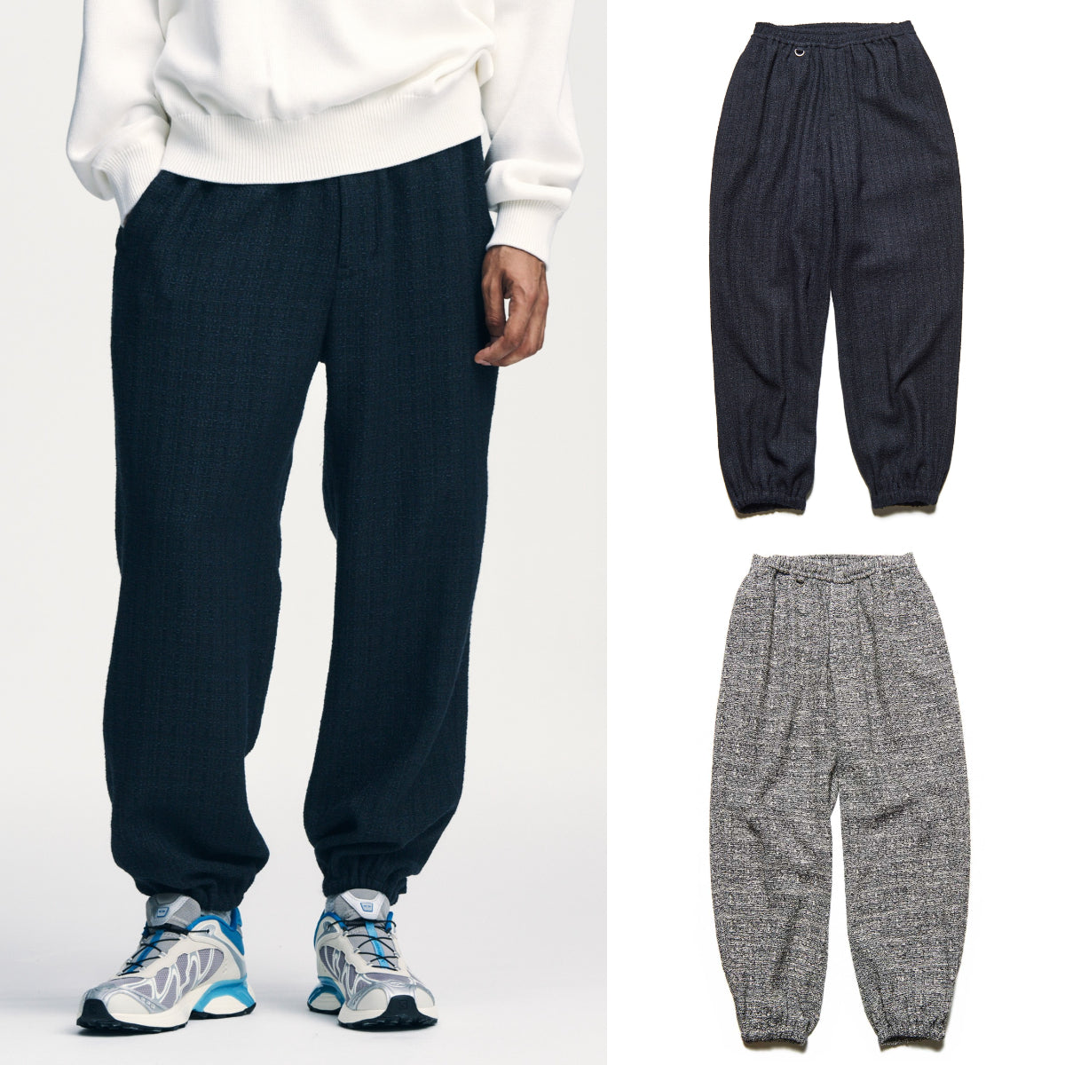 SOPHNET. 26S/S FANCY TWEED LOOSE FIT JOGGER PANTS [ SPNT-260034 