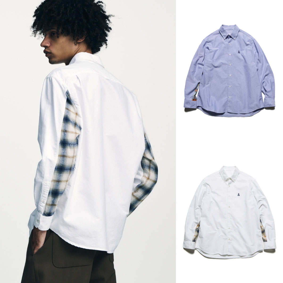 SOPHNET. 26S/S CHECK PANELED B.D SHIRT [ SPNT-260002 ] – cotwohk