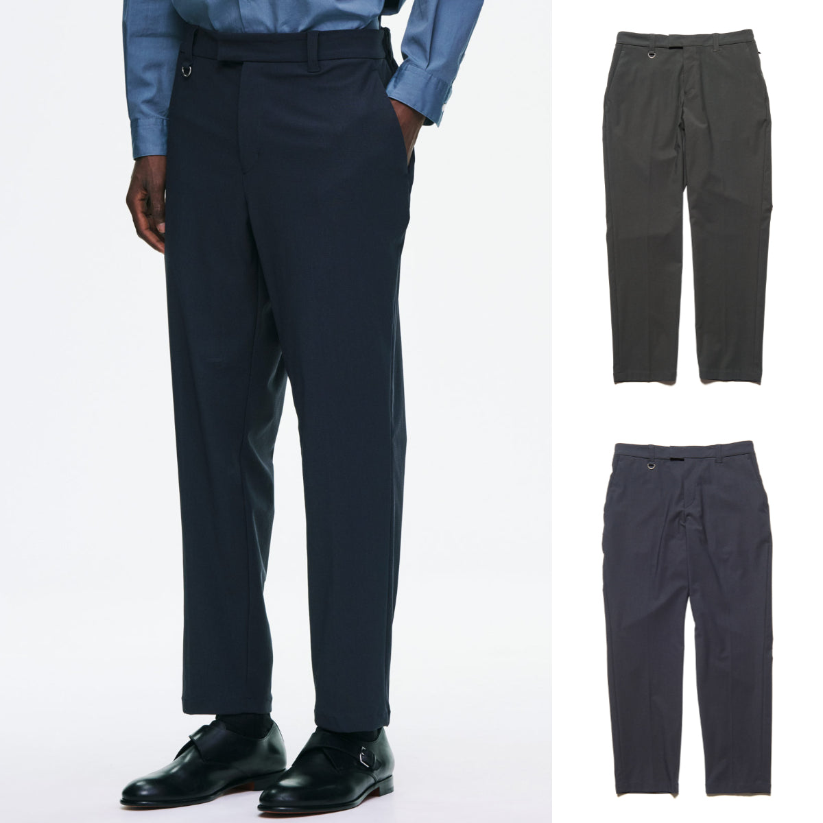 SOPHNET. 26A/W 4-WAY STRETCH SLIM-FIT SHIRRING SLACKS [ SPNT
