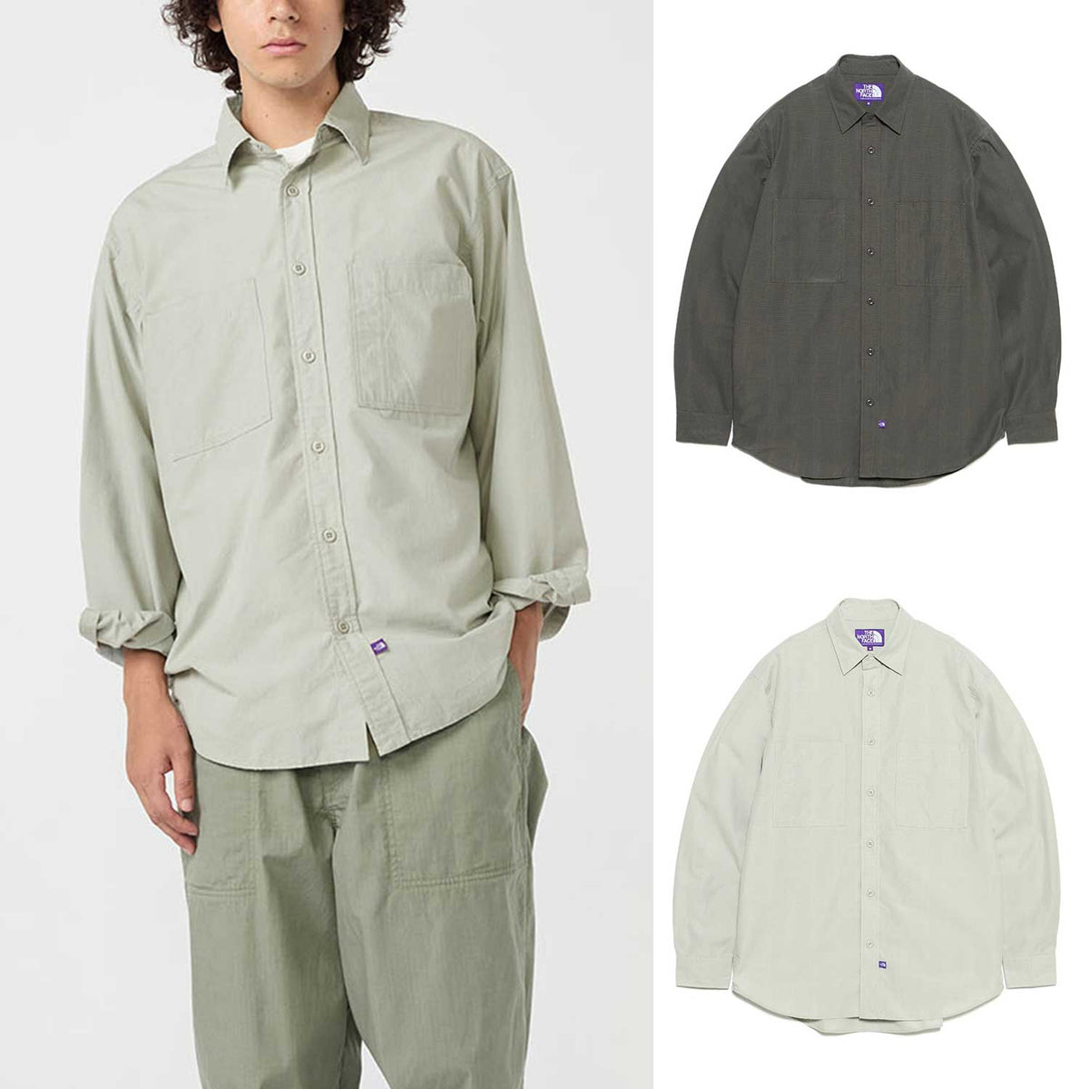 THE NORTH FACE PURPLE LABEL Double Pocket Plaid Field Work Shirt