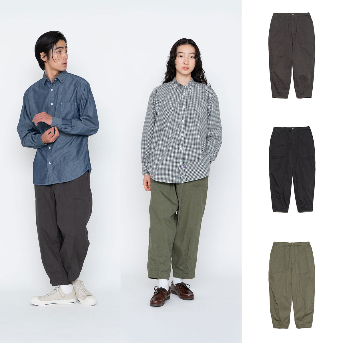 THE NORTH FACE PURPLE LABEL Ripstop Wide Cropped Field Pants [ NT5355N ]