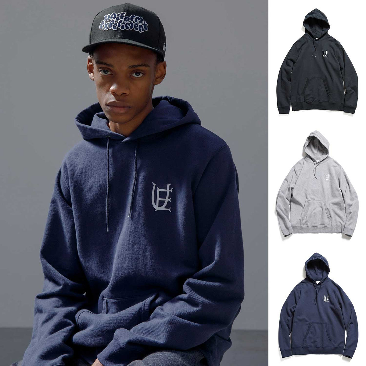 uniform experiment 23A/W AUTHENTIC LOGO SWEAT HOODIE [ UE-232020 ]