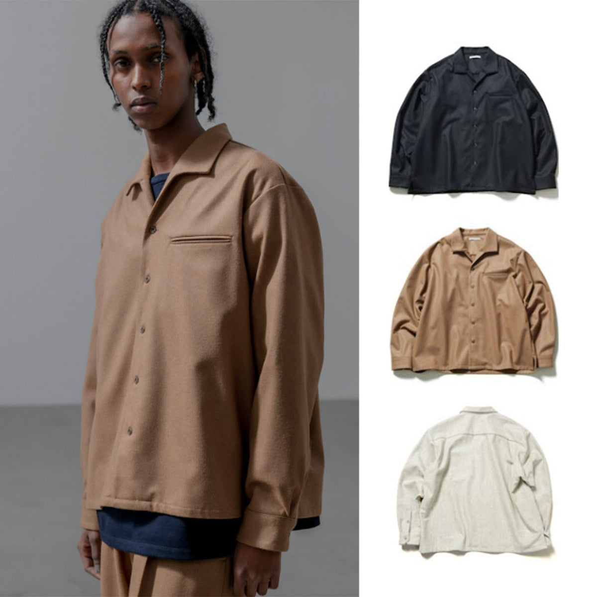 uniform experiment 24A/W WOOL SHIRT [ UE-242020 ] – cotwohk