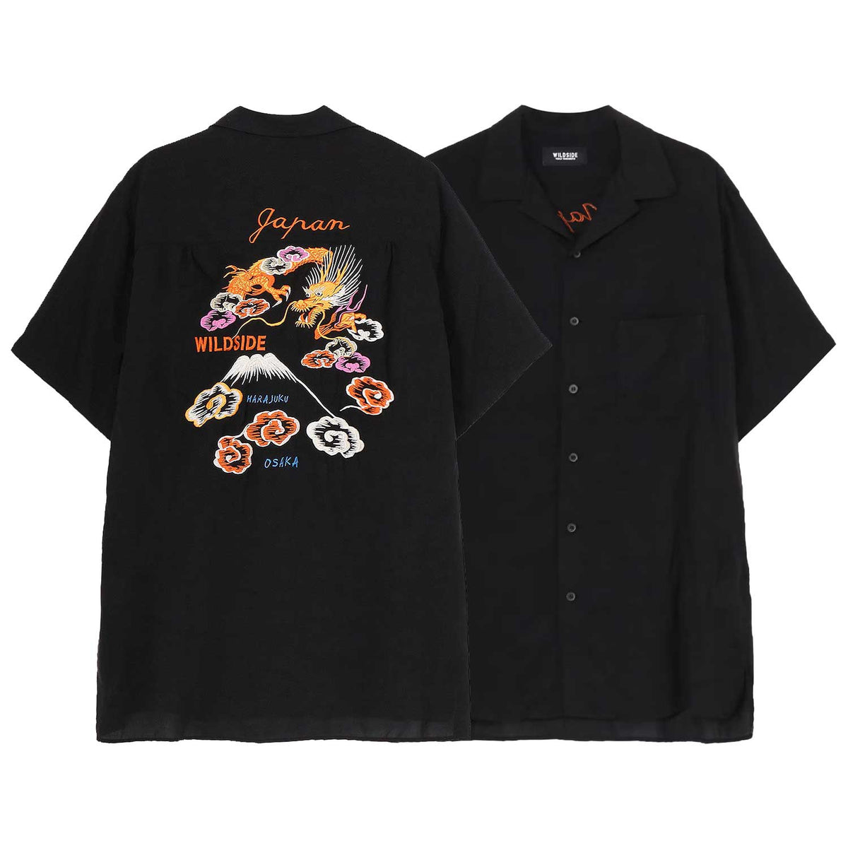 WILDSIDE YOHJI YAMAMOTO Embroidery Short Sleeve Shirt(Japan