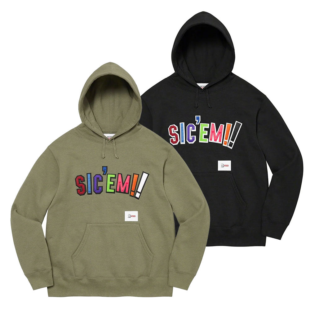 WTAPS x Supreme Sic'em! Hooded Sweatshirt [ 21274SPD-CSM02S