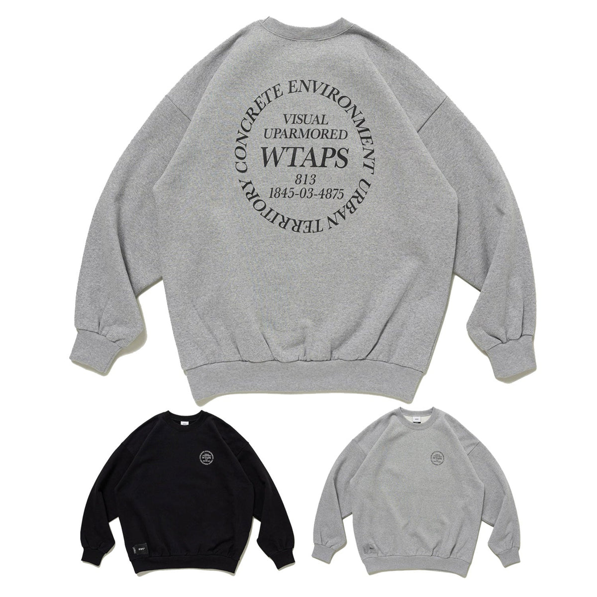 WTAPS FORTLESS SWEATER COTTON GRAY L-