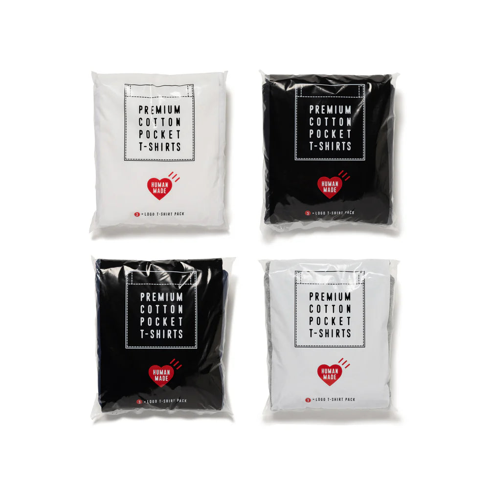 HUMAN MADE 25S/S 3-PACK POCKET T-SHIRT SET [ HM29CS043