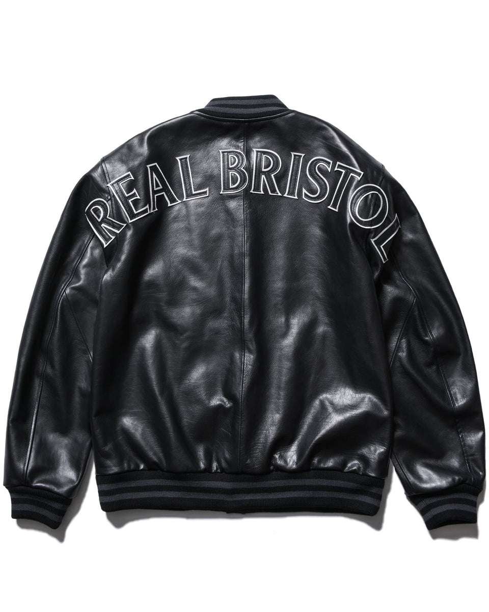 F.C.Real Bristol 26S/S LEATHER TEAM VARSITY BLOUSON [ FCRB-260000
