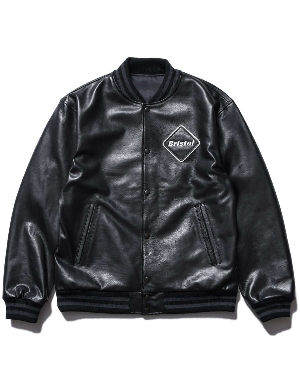 F.C.Real Bristol 26S/S LEATHER TEAM VARSITY BLOUSON [ FCRB-260000