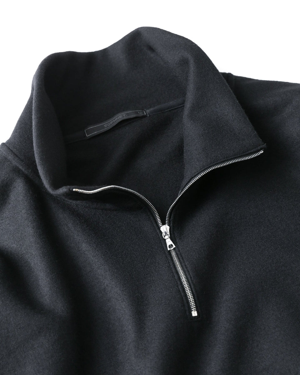 SOPHNET. 23A/W LIGHT MELTON HALF ZIP TOP [ SOPH-232024 ]