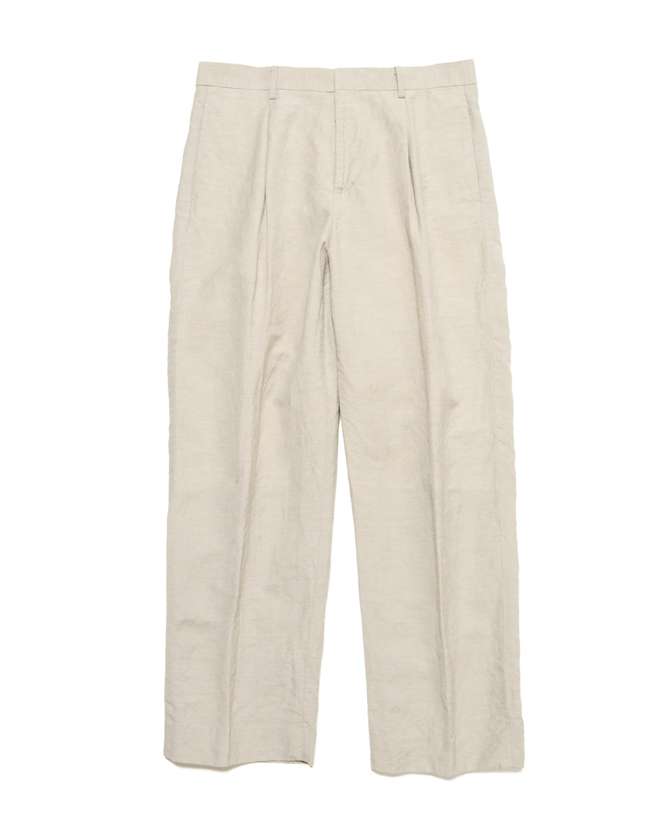 【美品】SOPHNET. LINEN WOOL 1TUCK SLACKS SOPHNET. 25S/S LINEN WOOL 1TUCK SLACKS [ SOPH-250022 ] – cotwohk
