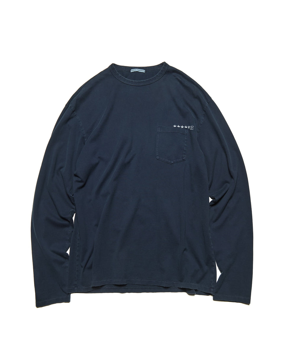 Pre-order ] uniform experiment 26A/W INDIGO L/S POCKET TEE [ UE