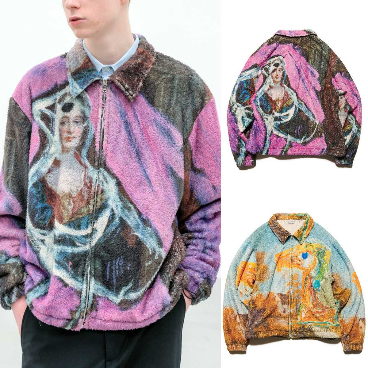 uniform experiment 25A/W ASGER JORN: PAINTING FLEECE BLOUSON [ UE