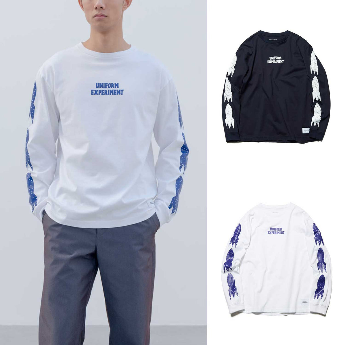 uniform experiment 26S/S ROCKET LOGO L/S TEE [ UE-260052 ] – cotwohk