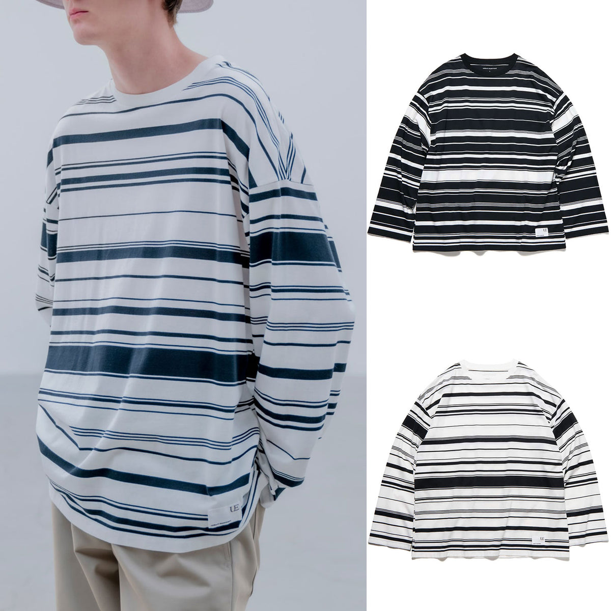 【すぐ届く・国内発】uniform experiment / OVAL L/S TEE SOPH. | BORDER LOOSE L/S TEE(2 B(WHITE × BLACK)):