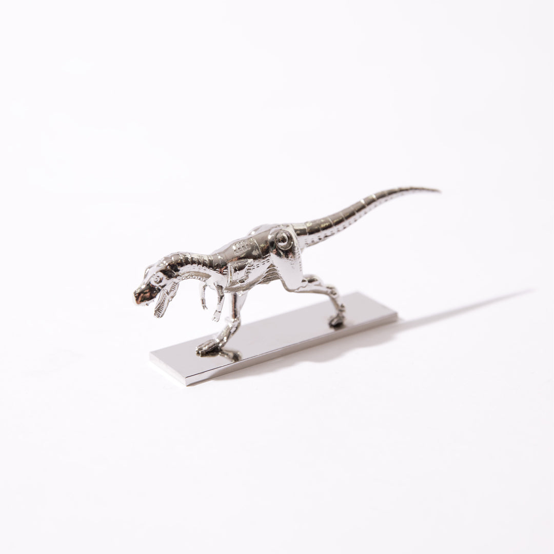 Hajime Sorayama T-Rex Cyborg Dinosaur Figure Silver