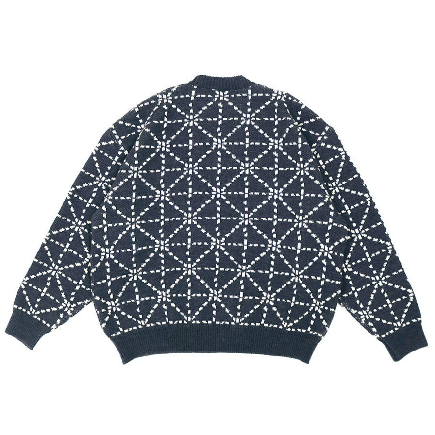 KAPITAL 5G Wool DOJO Stitch Pattern Crew Sweater [ K2210KN059