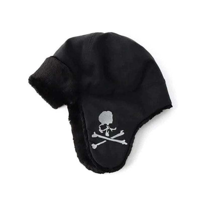 MASTERMIND WORLD 22A/W FAUX FUR & SUEDE PILOT CAP [ MW22S09