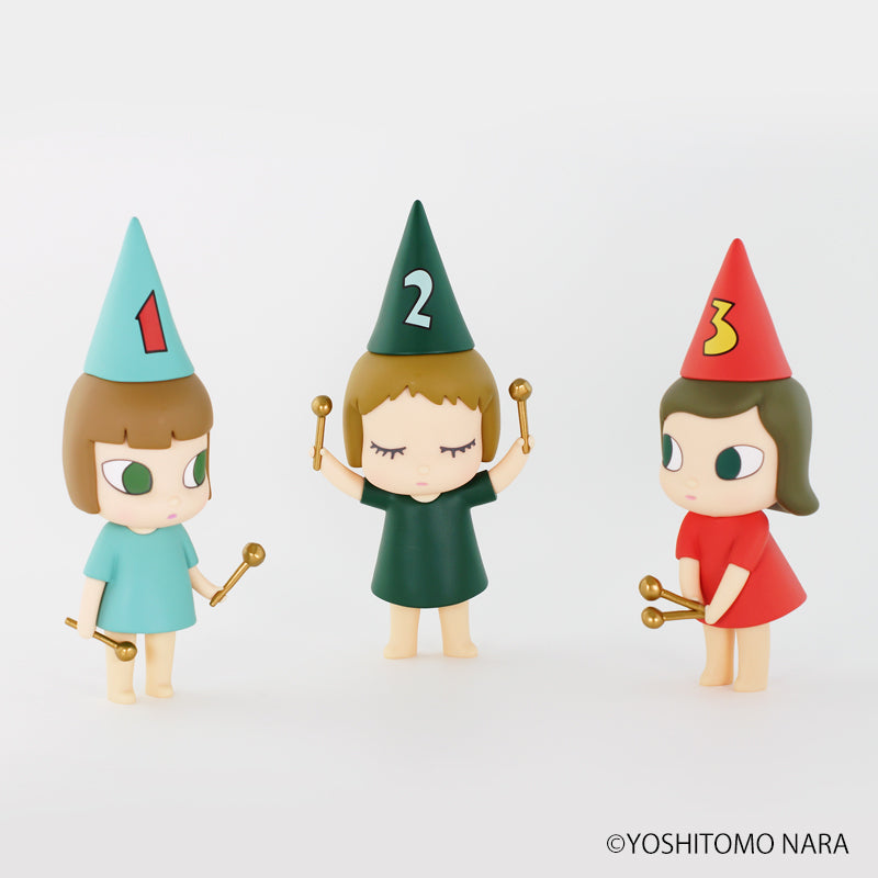 奈良美智 Yoshitomo Nara 「パーティー人形」フィギュア 3体セット Yoshitomo Nara 奈良美智123 Drumming Girls Set – cotwohk