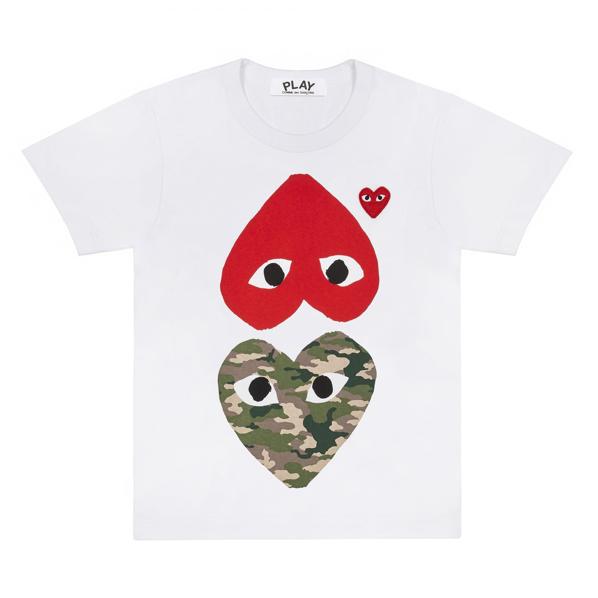 COMME des GARCONS Camouflage With Upside Down Heart PLAY Tee ( Men ) [  AZ-T248-051 ]