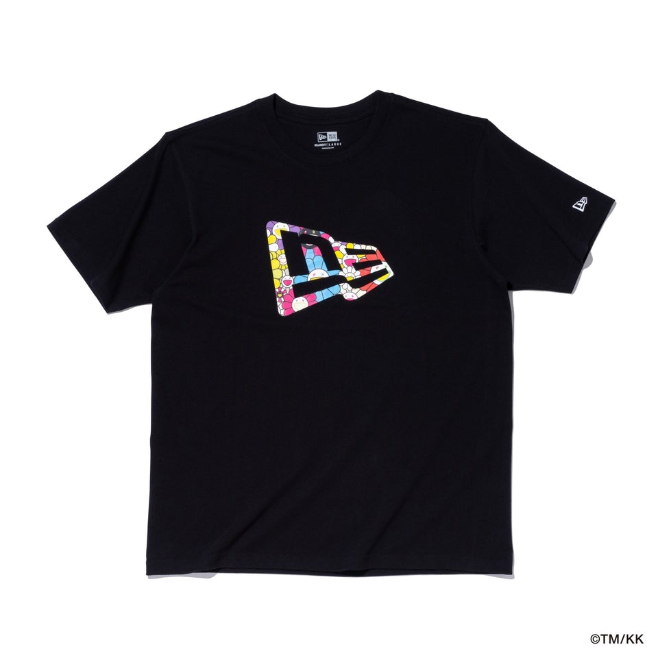 MURAKAMI TAKASHI x NEW ERA S/S RELAXED FIT COTTON TEE FLAG BLACK