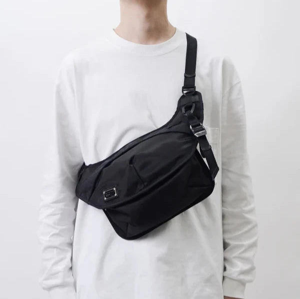 master-piece 30th Anniversary Series "Black Crazy" Sling Bag No.02870-30th