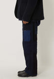 BLUE BLUE JAPAN HONNAI SASIKO NENRIN PATCHWORK RELAXED PANTS