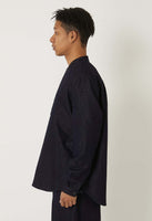 BLUE BLUE JAPAN GOLD YARN INDIGO PULL-OVER LS SHIRT