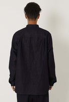 BLUE BLUE JAPAN GOLD YARN INDIGO PULL-OVER LS SHIRT