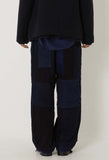 BLUE BLUE JAPAN HONNAI SASIKO NENRIN PATCHWORK RELAXED PANTS
