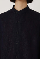BLUE BLUE JAPAN GOLD YARN INDIGO BAND COLLAR SHIRT ONE PIECE