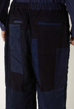BLUE BLUE JAPAN HONNAI SASIKO NENRIN PATCHWORK RELAXED PANTS