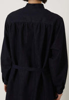 BLUE BLUE JAPAN GOLD YARN INDIGO BAND COLLAR SHIRT ONE PIECE